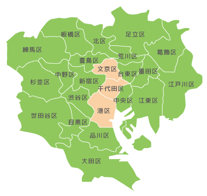 サービス提供エリアの地図